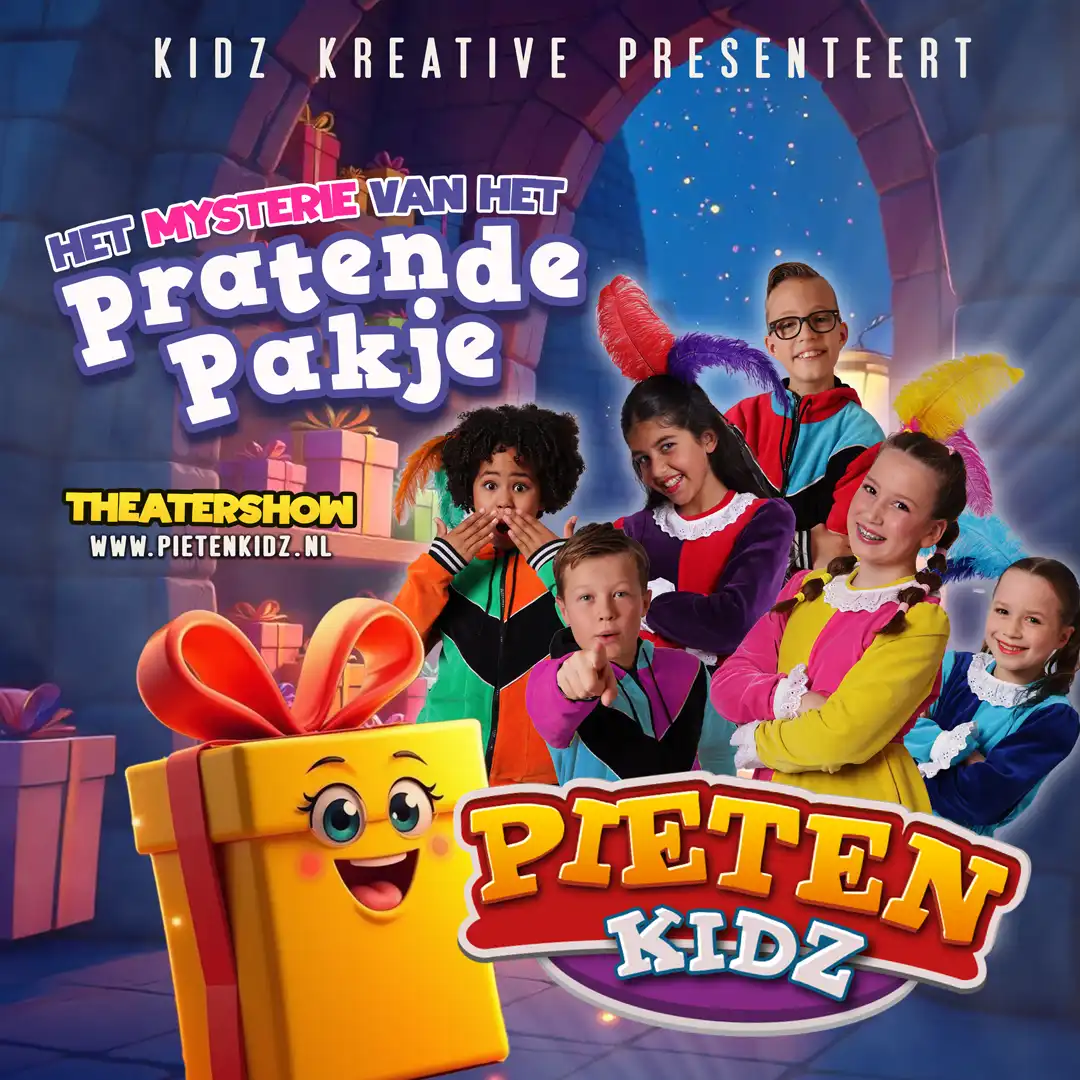 Theatershow: Het Mysterie van het Pratende pakje met de Pietenkidz & Sinterklaas