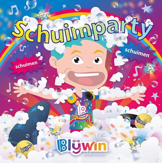 Schuimparty (schuimen, schuimen) hitsingle van DJ Blijwin in de Kidz Super Chartz!